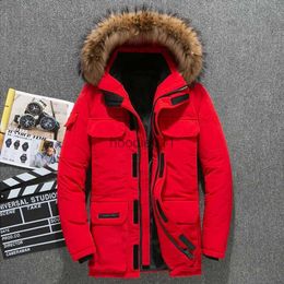 Men's Jackets -30 Degree Winter Jacket Men Down Parkas White Duck Down Parkas Coat Fur Hooded Thick Warm Windbproof Men Snow Overcoat S-XXXL L231130