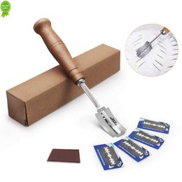 New Bread Bakers Cutter Slashing Tool Bread Lame Dough Scoring Blade Tools Making Razor Cutter Curved Knife with Leather Protective