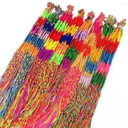 Party Favour 20-50Pcs Colour Woven Rope String Bracelet Children Favours Kids Birthday Baby Shower Gift Wedding Festivals For Guests