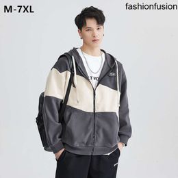 Men s Jackets 7XL Hooded Jacket High Quality Hip Hop Spring Autumn Loose Thick Coats Plus Size 6XL 5XL O Neck Teenagers Boys Male Clothes