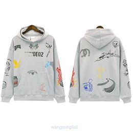 Hkwi Hoodies Sweatshirts Grizzly Rhude Designer Off White Painting Style Men's Loose Casual Pullover