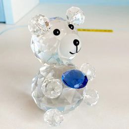 Novelty Items Crystal Bear Ornament Living Room Decoration Home Accessories Decorative Figurines Desk 231129