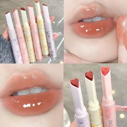 Lip Pencils Jelly Mirror Lipstick Gloss Non stick Cup Tint Heart shaped Moisturizing Lipgloss Long lasting 231129