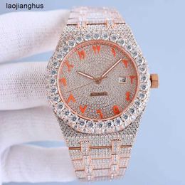 Rolaxs Watch Swiss Automatic Watches Zirconia Watches Mens Watch Automatic Mechanical Movement Sapphire Glass Full Diamond Band Large Bezel Selling New