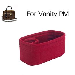 For Vanity PM bag insert Organiser purse insert bag shaper-3MM Premium Felt Handmade 20 Colours 220104220E