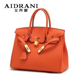 Designer H Tote bags for women online store Litchi patterned genuine leather bag 2024 new trendy and high end feeling gift With Real Logo Z69R