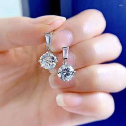 Stud Earrings Anziw 2023 High Carbon Diamond Drop Solid 925 Sterling Silver Piercing Ear For Women Girls Wedding Jewellery Gifts