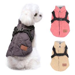 Small Dogs Harness Vest Clothes Puppy Clothing Winter Dog Jacket Coat Warm Pet Clothes For Shih Tzu Poodle Chihuahua Pug Teddy 201281n