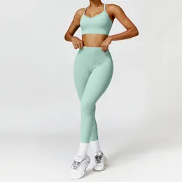 Women's Leggings MODITIN Women Sports Set Arrival 2023 Winter Chic Gym Bra Tops High Waist Comfortable Seamless Pants Casual Wear