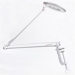 LED 8X Magnifier Lamp Swivel Arm Clip-on Table desk Light repair cosmetology Clamp Beauty Skincare Manicure Glass Lens Tattoo C10268n