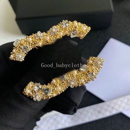 Designer Brooch Women Men Brand Letter Brooches 18K Gold Plated Crystal Rhinestone Jewellery Brooch Pin Marry Christmas Party Gift Accessorie