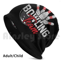 Berets Bowling Team Beanies Knit Hat Hip Hop Code Save Strike Sports Game