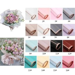 New Flower Wrapped Paper 20pcs/Pack 60*60CM Christmas Wedding Valentine Day Waterproof Bronzing Flower Gift Wrapping Paper Wholesale