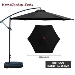 Shade Sun Terrace Beach Umbrella Garden Parasol Patio Dia 9 8ft Anti-UV Polyester Cloth Pool Easily Instal Outdoor Furniture No S193r