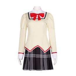Anime Kaname Cosplay Costume Puella Magi Madoka Magica Miki Sayaka School Tomoe Mami JK Uniform Skirt