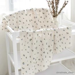 Blankets Swaddling Baby Swaddle Wrap 100% Organic Cotton Muslin Blankets for Newborn Infant Receiving Blanket Swaddle Flower Print Gauze Bath Towel R231130