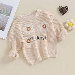 Pullover Casual Toddler Baby Girls Boys Knitting Sweaters Spring Winter Clothes Long Sleeve Floral Crochet Pullovers Tops ldren Jumpervaiduryb