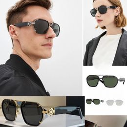 Designer Fashion Rectangular Sunglasses Mens Luxury Metal Frame Outdoor Mirror Womens High Quality Sunglasses Top Original Packaging Box VE2228