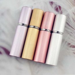 4PCS 5ml Perfume Glass Bottles Empty Aluminum Atomizer Metal Portable Travel Spray Bottle Vials Skin Care Tool