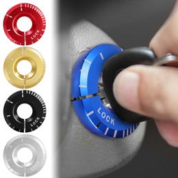 Upgrade 3D Car Ignition Start Keyhole Sticker Decor Key Ring Metal Cover Universal Auto Truck Decals Car Interior Decoration Accessories