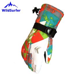 Ski Gloves Couple Waterproof Men Snowboard Heated Mitten Sport Thermal Skiing 231129