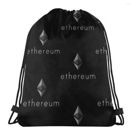 Shopping Bags Ethereum Drawstring Hiking Waterproof Storage Organize Bundle Pocket Rope Bag