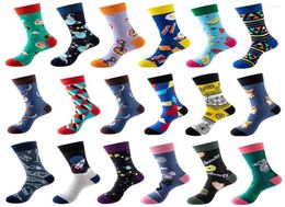 Men039s Socks 1 Pair Product Geometric Trendy Foreign Trade Men And Women Personality Trend Cotton7285234