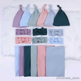 Blankets Swaddling 1 Set Baby Cotton Swaddle Cap Hairband For Newborn Soft Wrap Receiving Blanket Sleeping Blanket Diapers Baby Knitted Swaddle New R231130