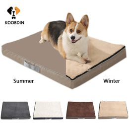 kennels pens Super Soft Bed for Dog Cat Pet Sofa Fluffy Plush Mat House Pet Square Thickened Cushion For Small Medium Large Dog Pet Supplies 231124