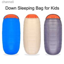 Sleeping Bags Goose Down Sleeping Bag Kid Kids Child Children Baby Ultralight Winter Sleep sack Outdoor Camping Hiking Warm Spring Summer YQ231130