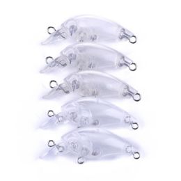 HENGJIA 50pcs fishing lure Crank bady Blank 4 5cm 4g Unpainted plastic Hard bait without eye and hook320j