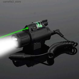 Torches Tactical Weapon Flashlight with Remote Switch Red Dot Laser Sight Military Pistol Gun Light for Glock 17 19 / 20mm Rail Hunting Q231130