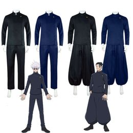 Jujutsu kaisen gojo satoru kostym och solglasögon geto suguru cosplay uniform kostym anime peruk tillbehör cosplayer