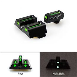 Tactical Scopes Fibre Optic Front And Rear Red/green Dot Sights Night Vision For Glocks G17 G19 G20 G21 G22 G27 G29 G30 G34 G35 G44