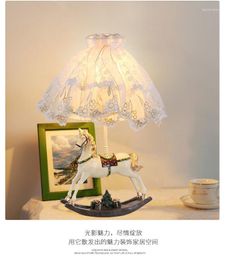 Table Lamps European Style Creative Desk Lamp Warm And Romantic Wedding Gift Korean Pastoral LED Bedroom Bedside Drop