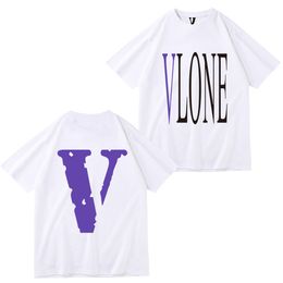 Vlone t shirt Summer Mens Women Designers T Shirts Loose Tees Fashion Brands Tops Man S Casual Vlones Shirt Luxurys Clothing Street Shorts Sleeve Clothes Tshirts
