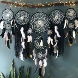 Christmas Decorations 5 pcsset Dream catchers Feathers Handmade Style Dream Catchers Home Decoration Bedroom Wall Hangings Craft Wind Chimes 231129