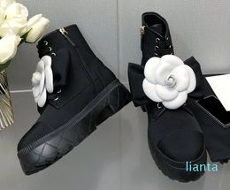 Zippers Bow Casual Shoe White Black Suede Silk Leisure Shoe With Dust Bags Leisure Shoe