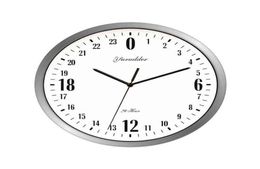 2021 Newest 24 Hour Dial Design 12 Inches Clock Metal Frame Modern Fashion Decorative Round Wall Clock Home Decoration Bar Study H8596106