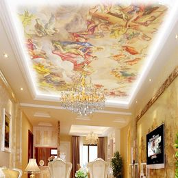 European-style roof painting ceiling ceiling wallpaper mural 3d wallpaper 3d wall papers for tv backdrop277o