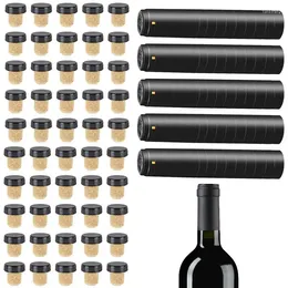 Weinkorken, wärmeschrumpfende schwarze PVC-Flaschenversiegelungskappen für Weinkeller und den Heimgebrauch