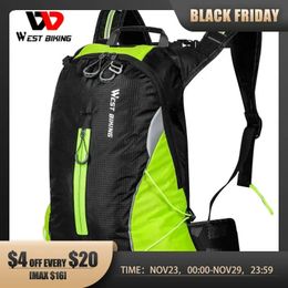 Cycling Bags WEST BIKING 16L Cycling Backpack Portable Breathable Ultralight Bicycle Bag Outdoor Sport Climbing Travel Hiking Hydration Bag 231130