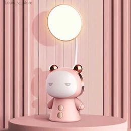 Book Lights Cartoon Lamp Cute LED Desk USB Rechargeable Three-speed Dimming Learning Reading Desk Lamp Sleeping Night Light Kids Table Lamp YQ231130