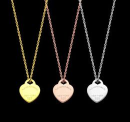 2024designer Jewellery gold necklace tiff designer necklace gold necklace heart necklace luxury Jewellery Pendant Necklaces Rose Gold Valentine Day