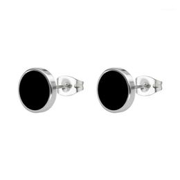 Stud Round Earrings For Women Stainless Steel Fashion Jewellery European American Couple Gold Earring Hypoallergenic Accessory269S