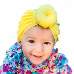 Hats Kids Baby Knotted Turban Stretch Super Soft Beanies Toddler Children Headwear Hijab Bonnet Hat Chemo Cancer Caps Hair Loss Wrap