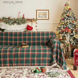 Chair Covers Red Plaid Couch Cover Christmas Decorations Couch Buffalo Cheque Sectional for Dogs Cats Black Grid 3 Seater Couch Cushion Covers Q231130