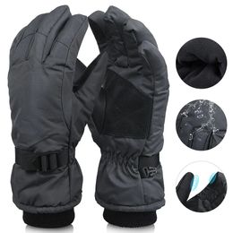 Ski Gloves OZERO Men Women Winter Glove Ultralight PU Leather Non slip TouchScreen Waterproof Motorcycle Cycling Fleece Warm Snow 231129