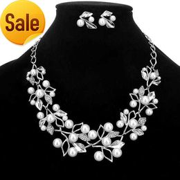 Luxury Crystal Bridal Jewelry Set plated necklace diamond earrings Wedding jewelry sets for bride Bridesmaids women Bridal Accessories