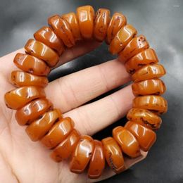 Charm Bracelets Jewellery Accessory Fashion Bracelet Gift Natural Amber Beeswax Abacus Beaded Hand